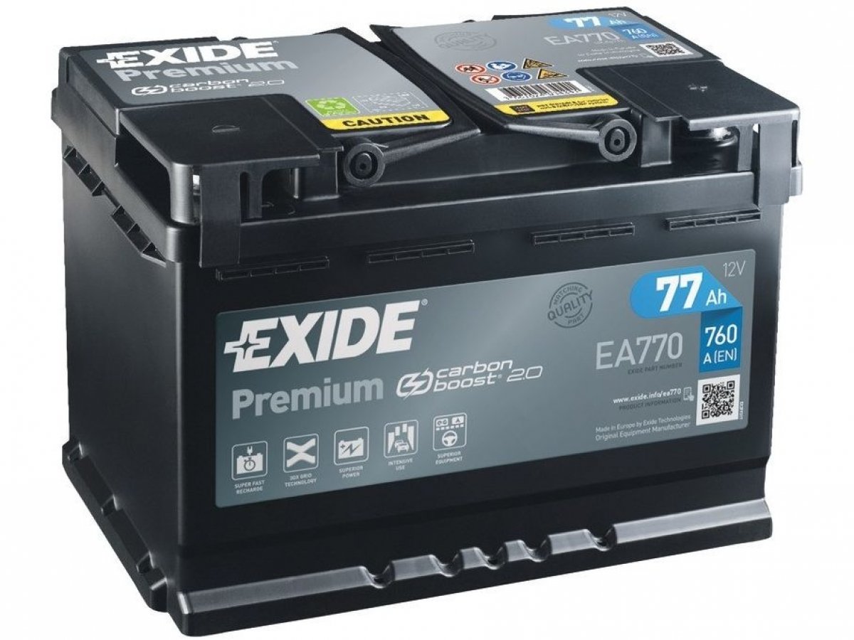 Exide Premium 12V 77Ah 760A EA770 od 1 872 Kč - Heureka.cz