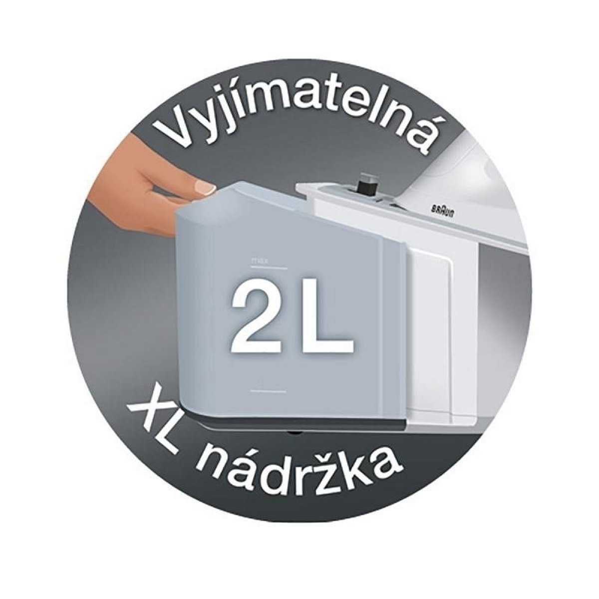 Vyjímatelná objemná nádržka na vodu