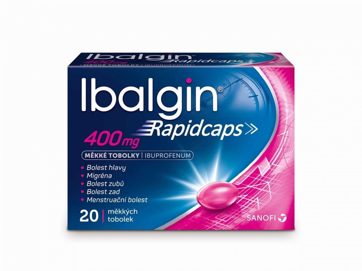 Ibalgin Rapidcaps 400 mg měkké tobolky por.cps.mol. 20 x 400 mg od 88 Kč -  Heureka.cz