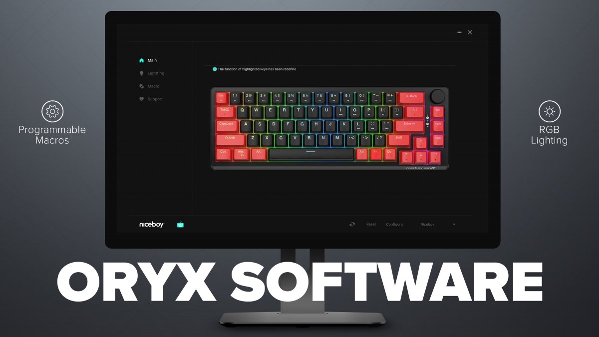 Nastavte si makra i podsvícení v dedikovaném softwaru ORYX