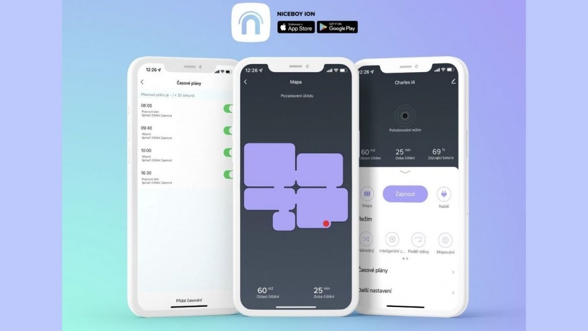 Úklid vyřízen kdykoliv a odkudkoliv s mobilní aplikací Niceboy ION
