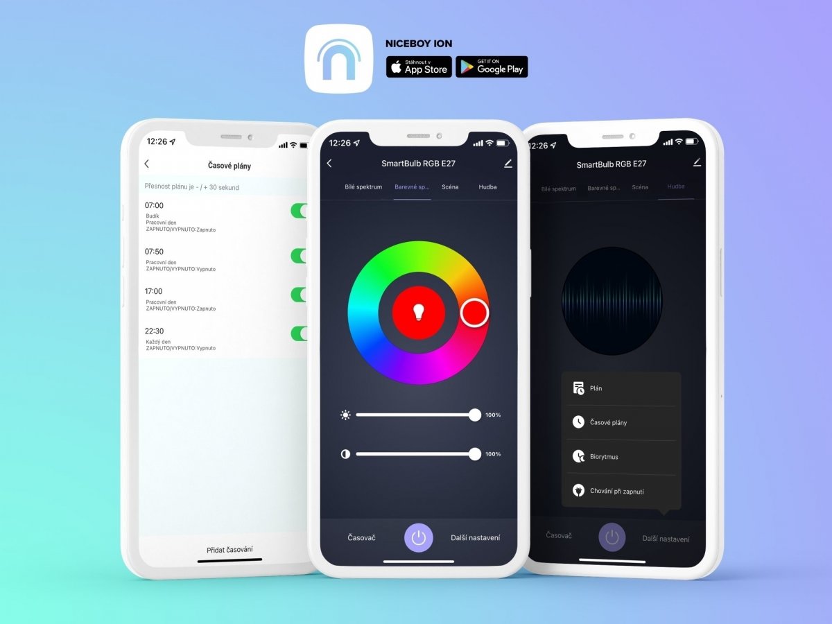 Přes mobilní aplikaci Niceboy ION ovládáte světla i celou domácnost