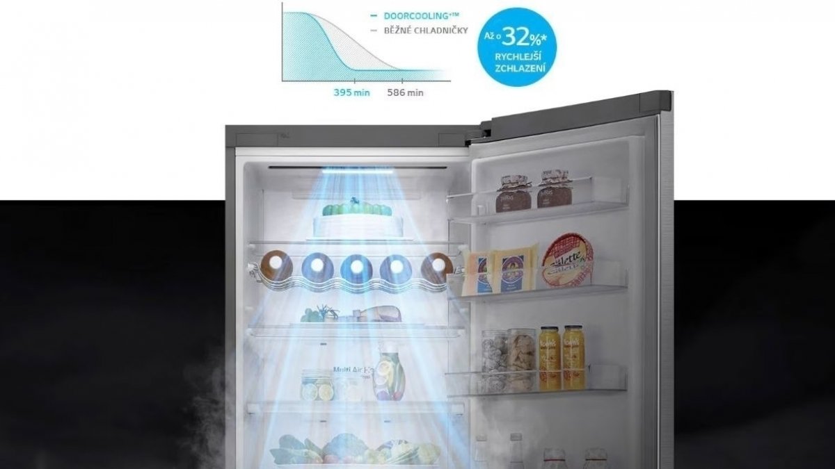 Rychlejší a rovnoměrnější zchlazení v chladničce
