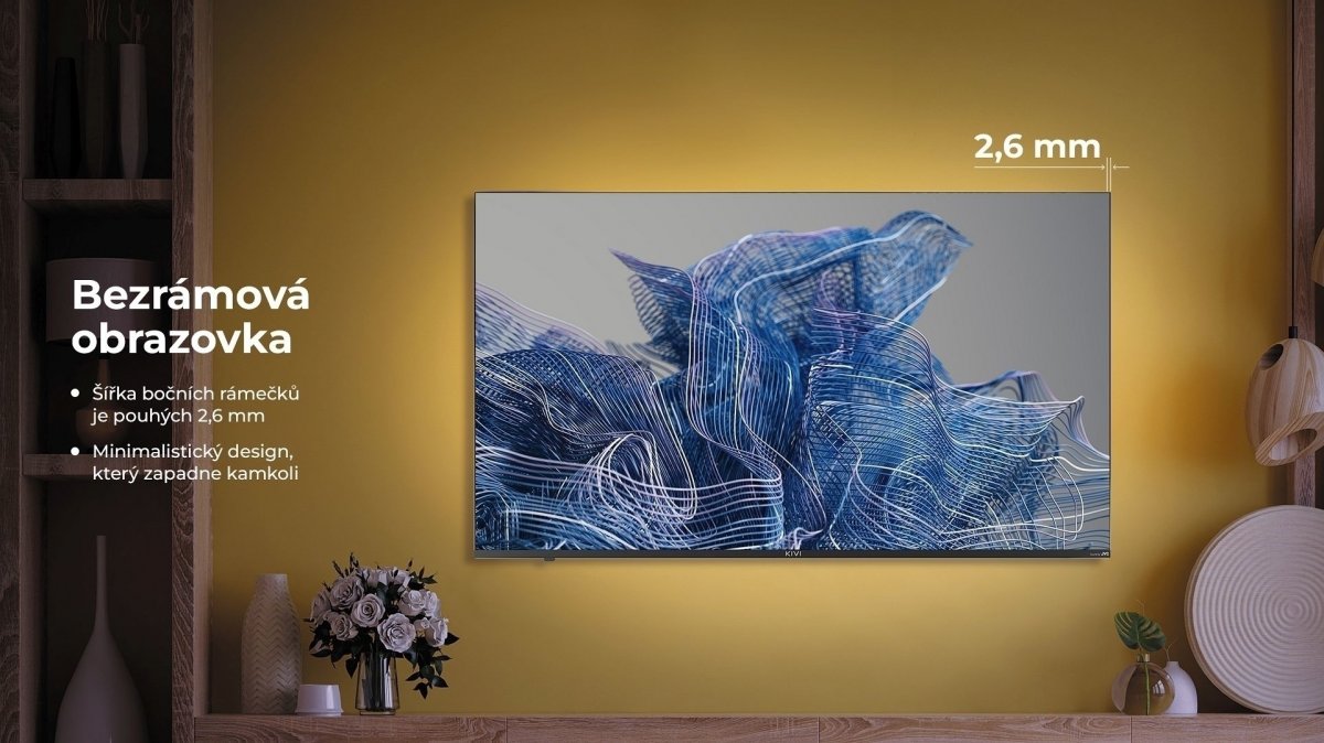 Bezrámová obrazovka a moderní design