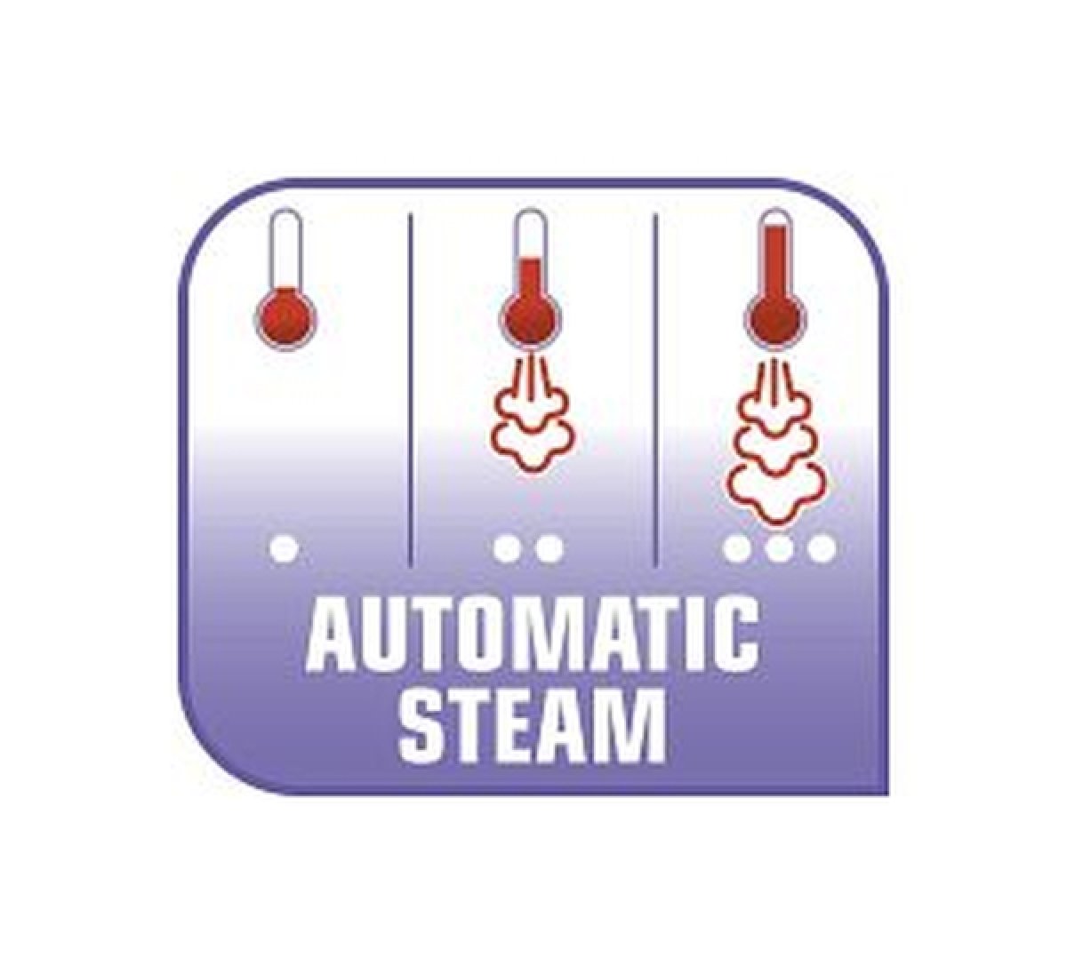 Nastavení Automatic Steam: volí správné množství páry pro každý druh oděvu