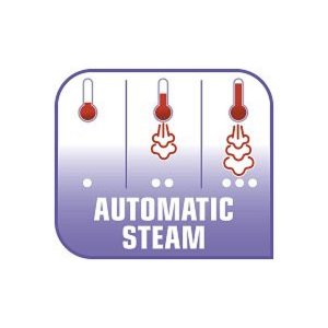 Nastavení Automatic Steam: volí správné množství páry pro každý druh oděvu