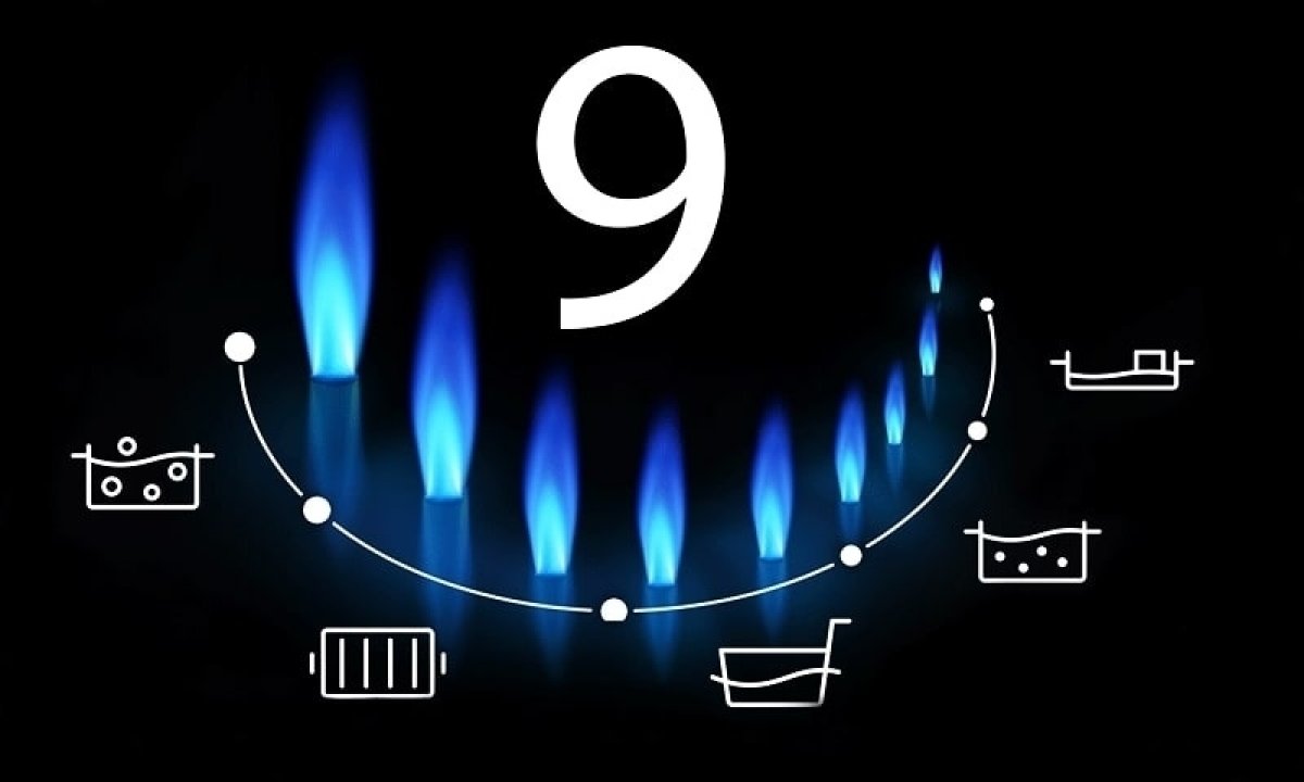 9úrovňové nastavení plamene