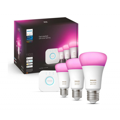 Philips Hue Starter Kit, White And Color Ambiance 11W 1100 lm E27 Set