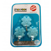 Samolepící háčky ve tvaru květiny - modrá (3ks)