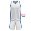 Basketbalový komplet GIVOVA POWER barva 0302 bílá - modrá, velikost 2XS
