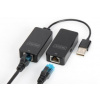 DIGITUS USB Extender, USB 2.0, pro použití s Cat5 / 5e / 6 (UTP, STP nebo SFT) kabelu až 50 m / 164 stop | DA-70141