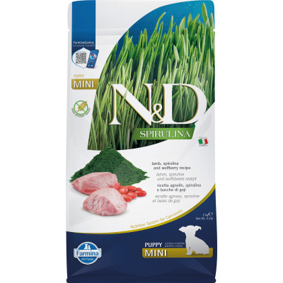 N&D (Farmina Pet Foods) N&D SPIRULINA DOG Puppy Mini Lamb & Wolfberry 2kg