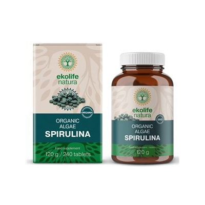 EKOLIFE NATURA Algae Spirulina Organic 240 tablet (Bio řasa spirullina)