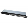 TRENDnet Patchpanel 19" kat. 6a STP, 16 portů, černý, (TC-P16C6AS) - 21.22.1434