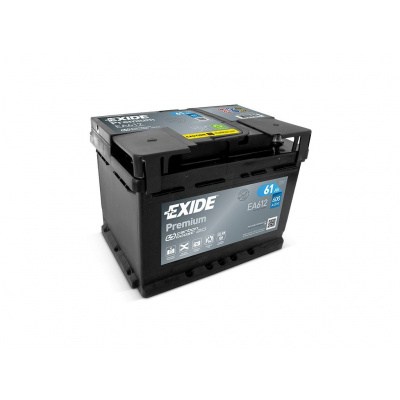 Exide Premium 12V 61Ah 600A EA612