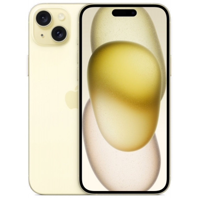 Apple iPhone 15 Plus 128GB žlutý Mobilní telefon, Apple A16 Bionic, 6GB RAM, 128GB, 5G, 6,7" OLED Super Retina XDR, zadní 48+12Mpx, přední 12Mpx, NFC, IP68, iOS 17, žlutý MU123SX/A