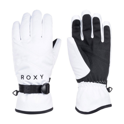 Roxy Jetty Solid Gloves, S, bílá, SLEVA