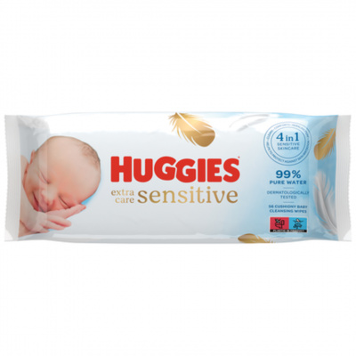 Huggies Extra Care Sensitive vlhčené ubrousky 56 ks