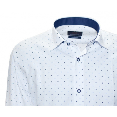 Moderní košile se vzorem (modré květy) XL