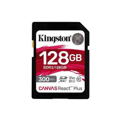 Kingston SDXC Canvas React Plus 128GB 300R/260W UHS-II U3 SDR2/128GB