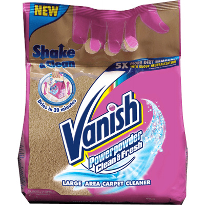 Vanish Shake&Clean Prášek na čištění koberců 650 g