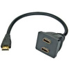 PremiumCord rozdvojka HDMI M - 2x F konektory/ 30cm/ černá kphdma-6