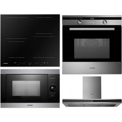 SET Trouba Concept ETV7460ss SINFONIA + Indukční deska Concept IDV4260sf + Mikrovlnná trouba Concept MTV3125 SINFONIA + Odsavač par Concept OPK4690 SINFONIA