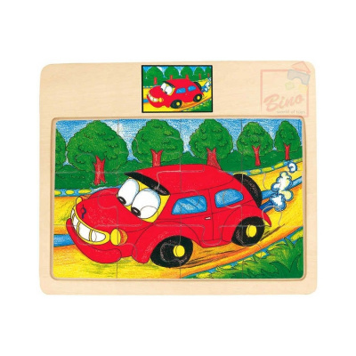 BINO DŘEVO Puzzle na desce auto TORI * DŘEVĚNÉ HRAČKY *