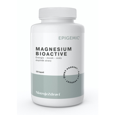 Magnesium BioActive Epigemic® 120 kapslí (Energie pro váš mozek i svaly ve formě, kterou vaše tělo opravdu využije – prémiový hořčík ve skvěle vstřebatelné formě bisglycinátu.)