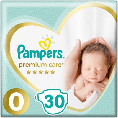 Pampers Premium Care Pack S0 Newborn 30ks