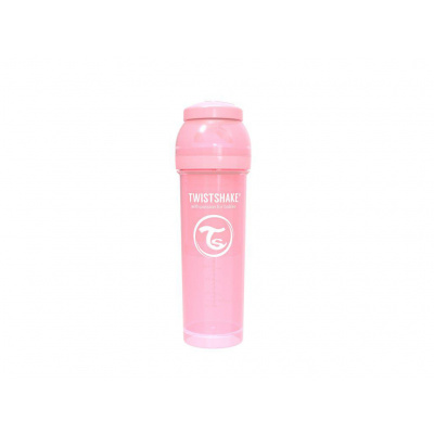 Twistshake Kojenecká láhev Anti-Colic 330 ml Pastelově růžová