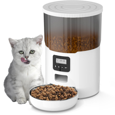 BorlinGmbH Automatické krmítko 4L automatické krmítko pro psy a kočky, automatický dávkovač krmiva, s programovatelným časovačem a funkcí nahrávání 10s