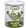 FARMKA Dog s dršťkami(kusy dršťěk v hovězím), konzerva 800 g (100% masa)