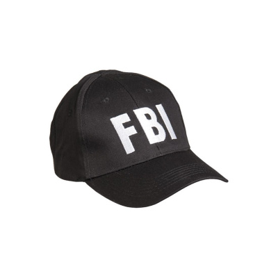 MIL-TEC BASEBALL s nápisem 'FBI' ČERNÁ