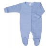 Overal kojenecký na spaní MKcool MK2103 světle modrý/šedé žíhání 98 (Overal dlouhý rukáv/nohavice)