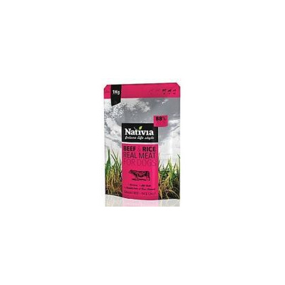 Nativia Real Meat beef & rice 1 kg + CASHBACK