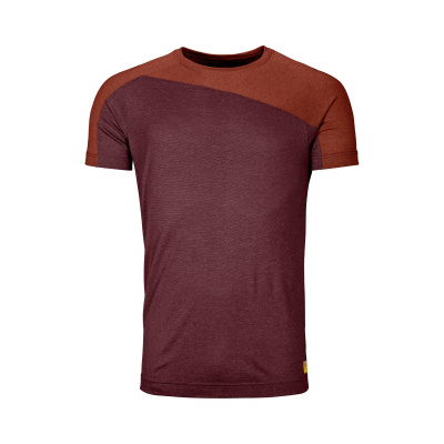 Ortovox pánské triko 170 Cool Horizontal T-shirt M Barva: winetasting blend, Velikost: M