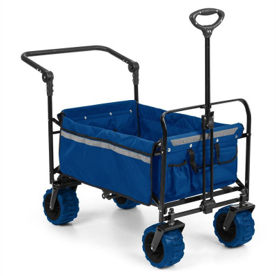 Waldbeck Easy Rider, tahací vozík, do 70 kg, teleskopická tyč, sklopný, modrý (WGO-Easy Rider Blue)