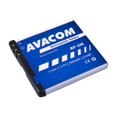 AVACOM GSNO-BP5M-S950A Li-Ion 3,7V 950mAh - neoriginální - Baterie do mobilu Nokia N81, 6500 Slide Li-Ion 3,7V 950mAh (náhrada BP-5M)