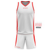 Basketbalový komplet GIVOVA POWER barva 0312 bílá - červená, velikost 2XS