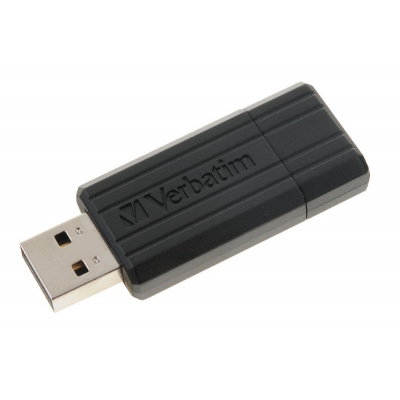 Flashdisk Verbatim Store'n' Go PinStripe 64GB Flashdisk, 64GB, USB 2.0, černý 49065