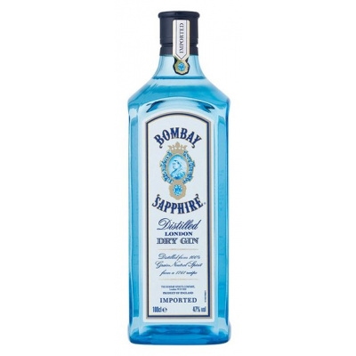 Bombay Sapphire London Dry Gin 40% 1 l (holá láhev)