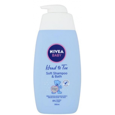 Nivea Baby 2 v1 šampon a pěna do koupele pro děti 500 ml