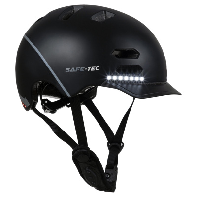 Chytrá bluetooth helma Safe-Tec SK8 Black M (55CM - 58CM)
