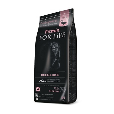 Fitmin For Life Duck & Rice kompletní krmivo pro psy 14 kg