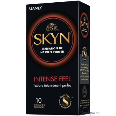 Ultratenké kondomy bez latexu Manix SKYN Intense Feel - vroubkované, 10 ks