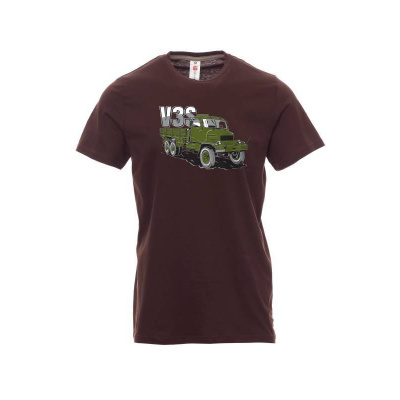 Payper Tmavě hnědé pánské tričko Nákladní automobil V3S Valník L