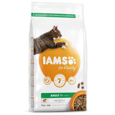 Iams for Vitality Adult Cat Salmon 2kg