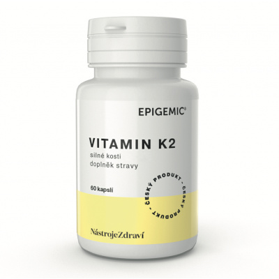 Vitamin K2 Epigemic® 60 kapslí (Vitamin K2 je pro tělo nezbytná látka, která přispívá k udržení normálního stavu kostí.)