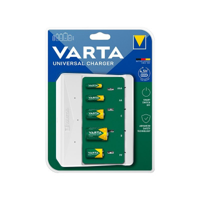 SAPRO Nabíječka baterií VARTA 57658, AA, AAA, C, D, 9V NiMH